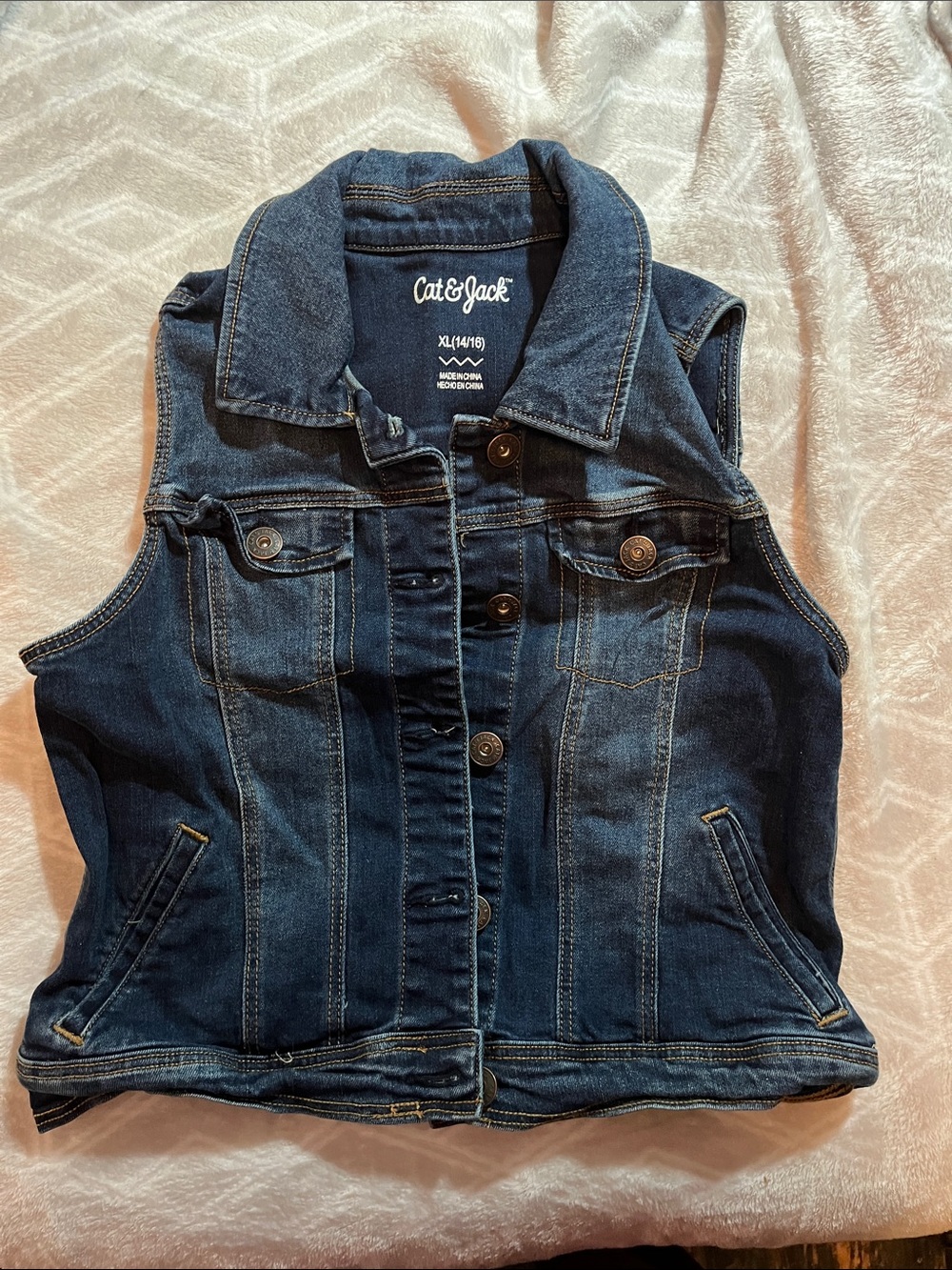 Cat & Jack Blue Denim Sleeveless Vest